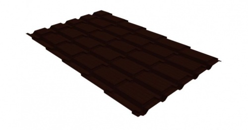Металлочерепица квадро GL 0,5 PE  RAL 8017 шоколад